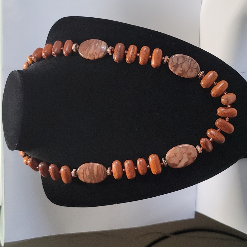 Stone and Wood Necklace